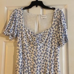 Sugar Lips Short Puff Sleeve Floral Dress